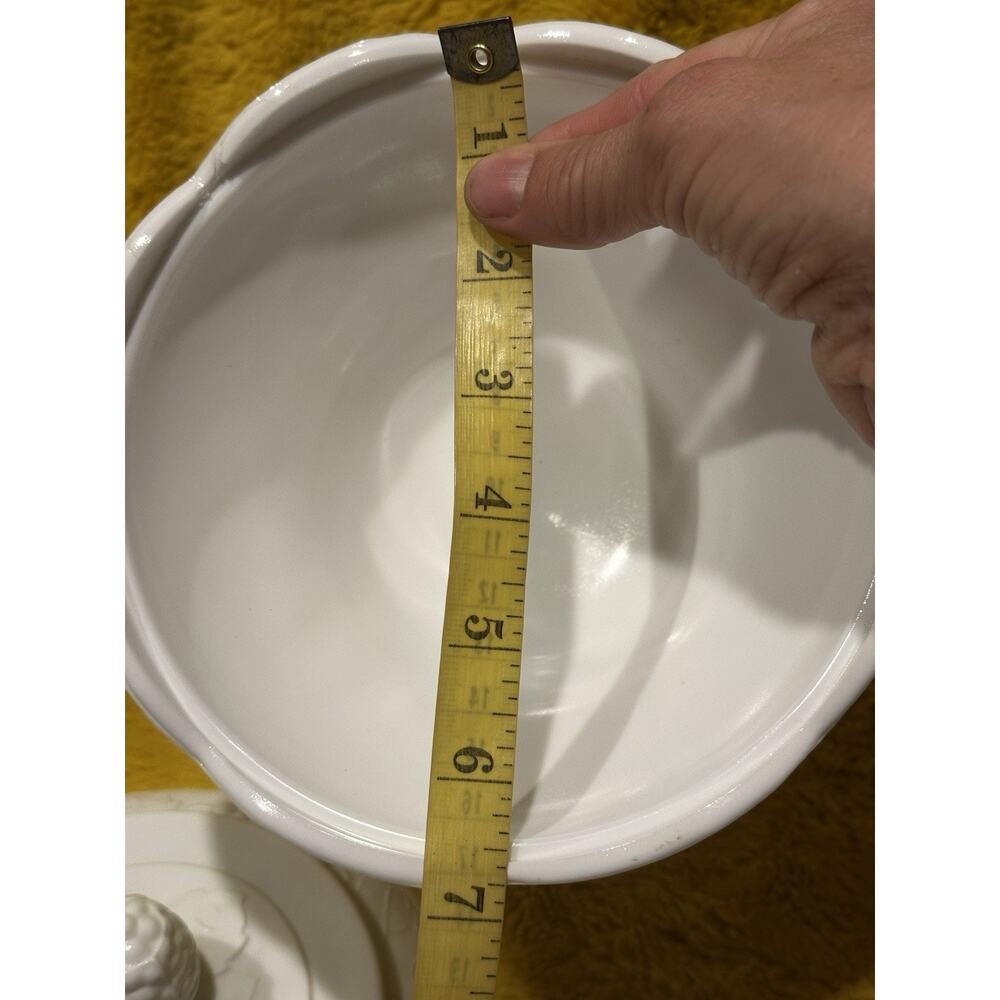 Vtg Indiana Milk Glass Colony Harvest Grapes Compote Footed Pedestal Bowl w Lid - Picture 6 of 7